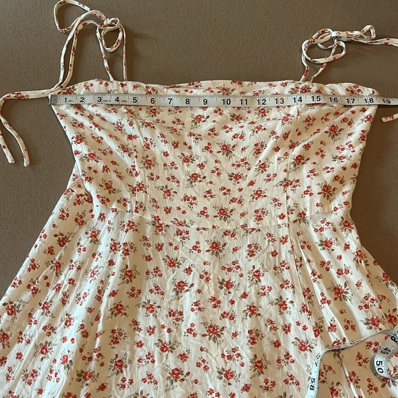 Reformation Bisque Floral Print Mini Dress- 12 - Picture 10 of 14